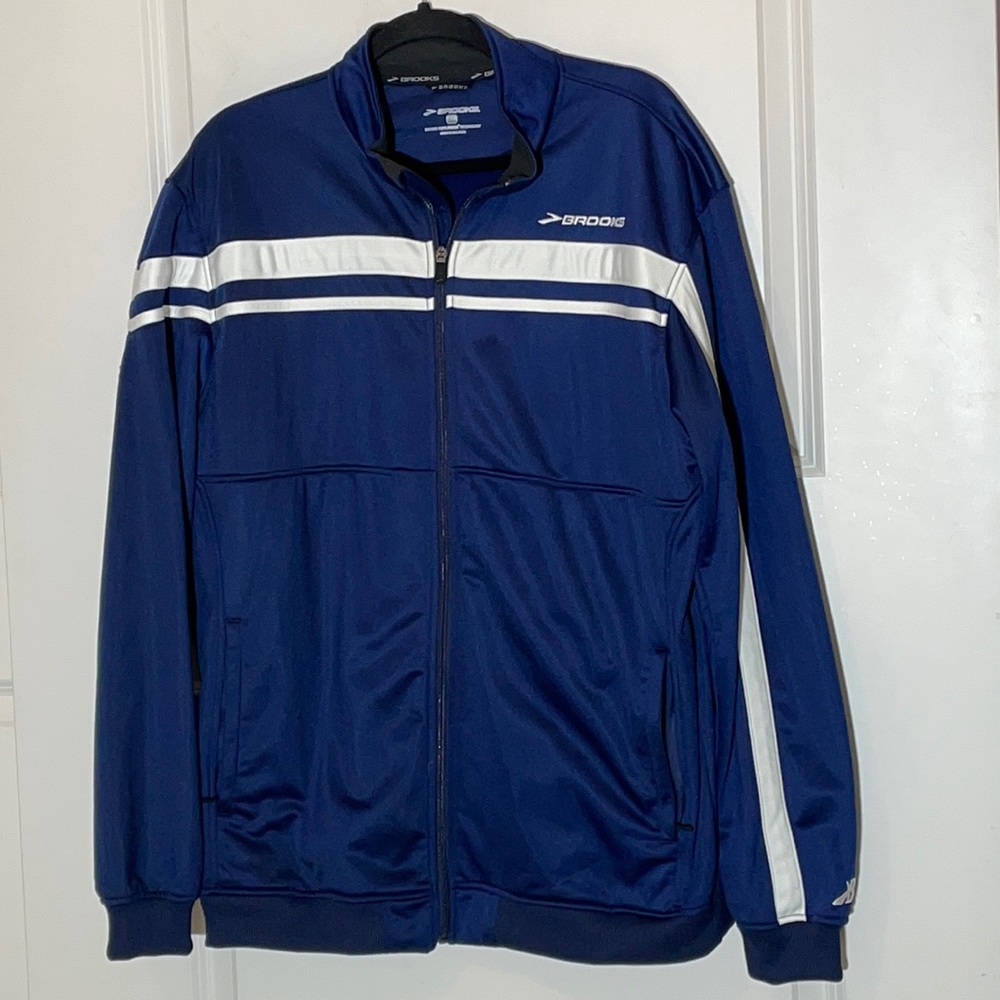 Brooks Navy Men’s Running Jacket XL Activewear Workout
